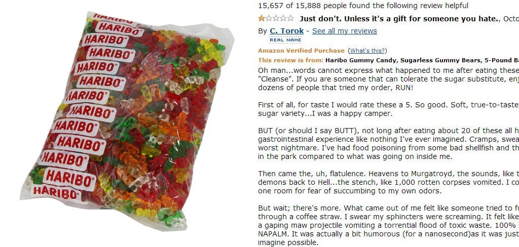 amazon sugar free gummy bears reviews