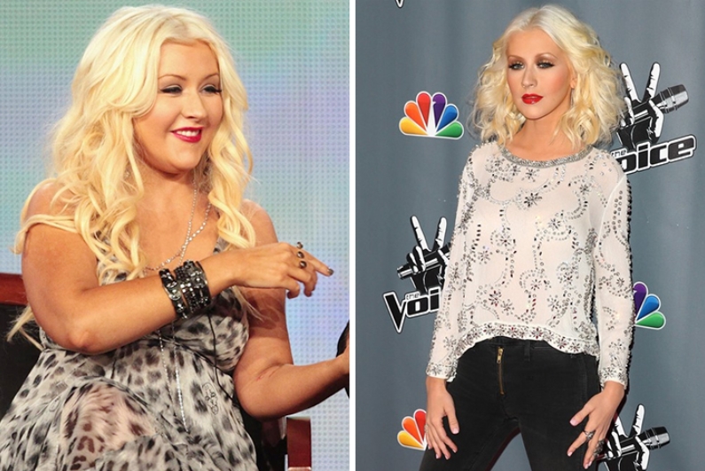 christina aguilera weight loss