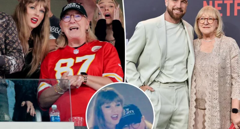 travis kelce mom and taylor swift