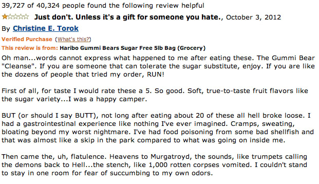 amazon reviews for haribo sugar free gummy bears