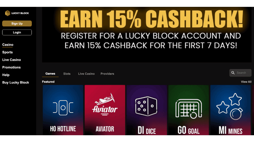 lucky block bitcoin casino