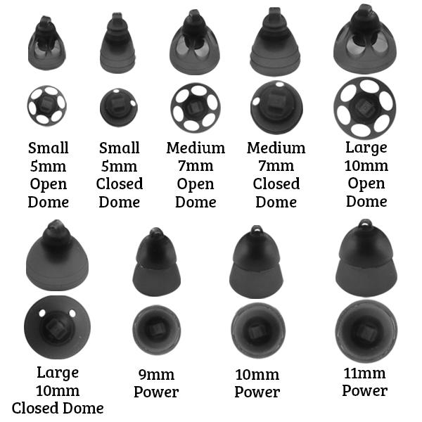 types of hearing aid domes