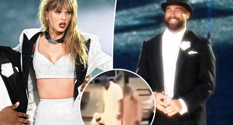 travis kelce surprised taylor swift at a london concert.