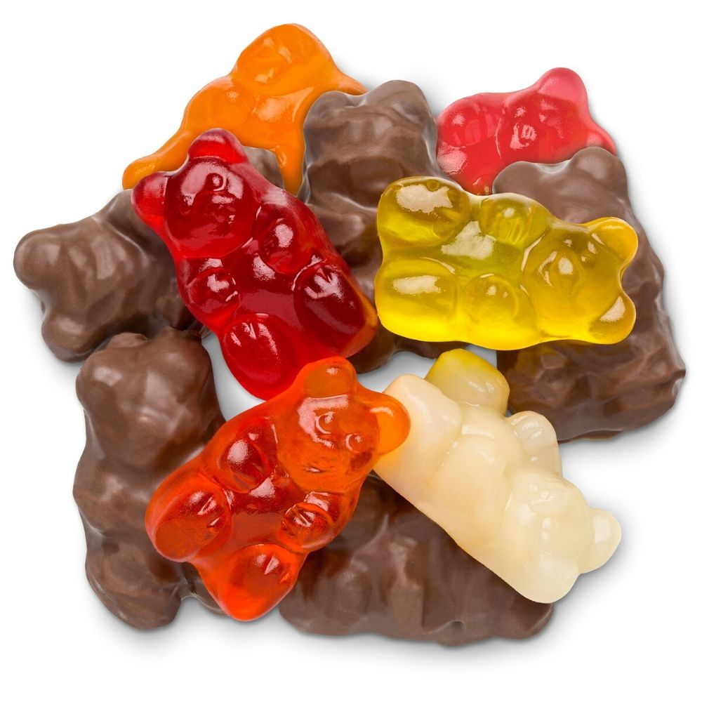 milk chocolate gummy bears