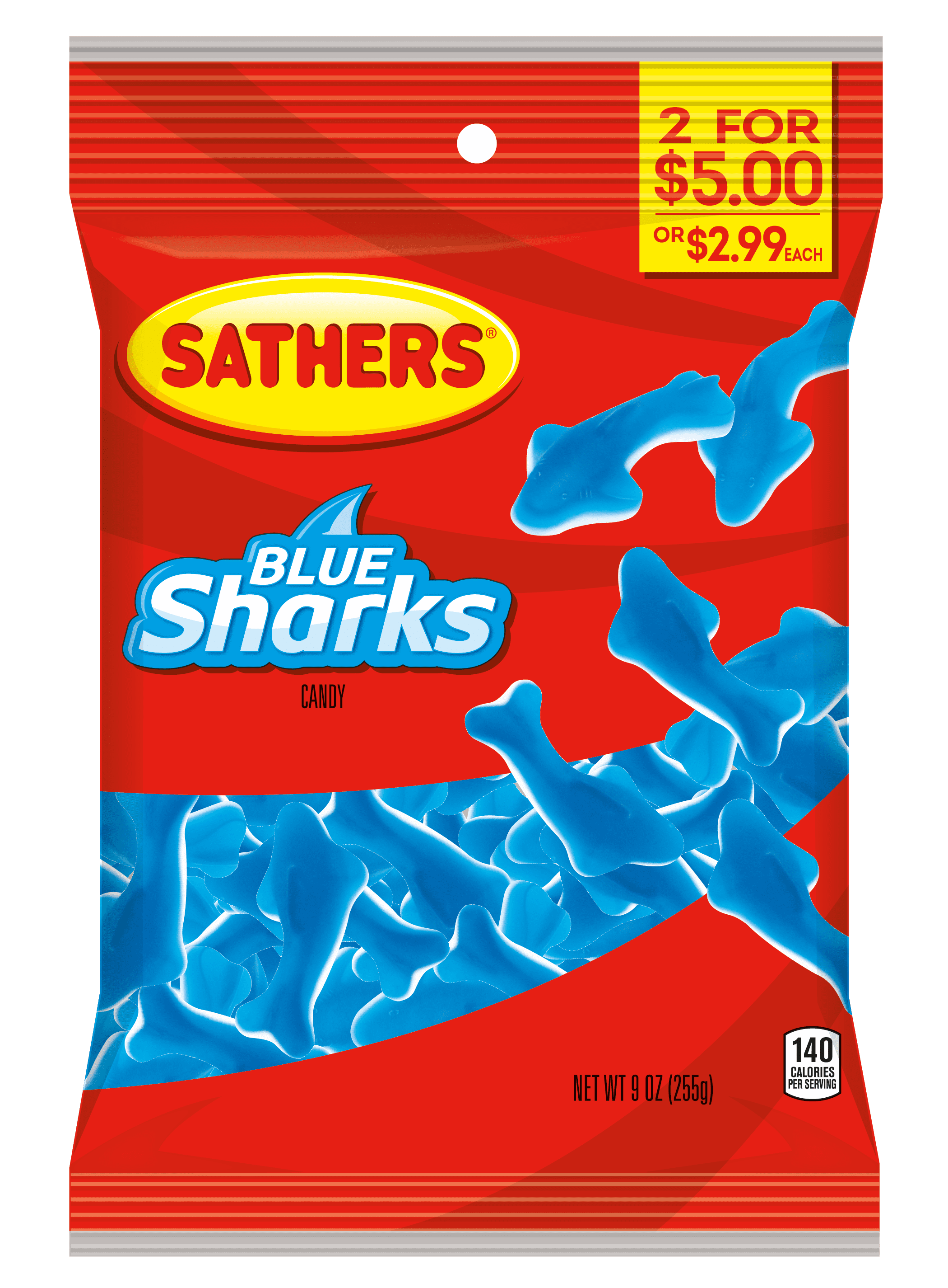 blue gummy sharks candy