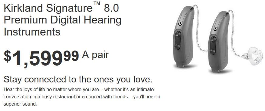 costco hearing aids pricing