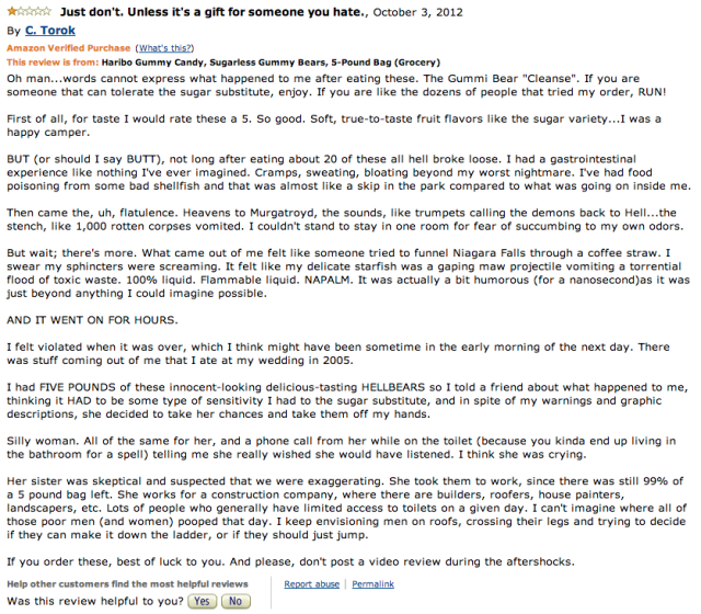 reviews for sugar free gummy bears amazon