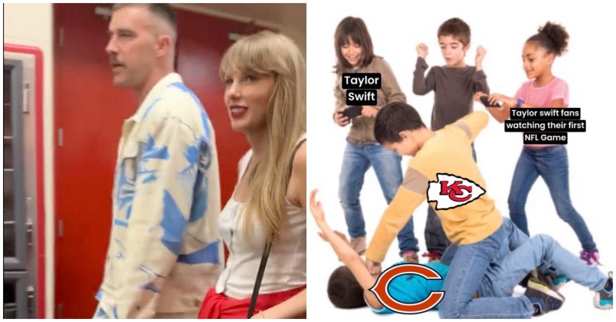 travis kelce taylor swift meme