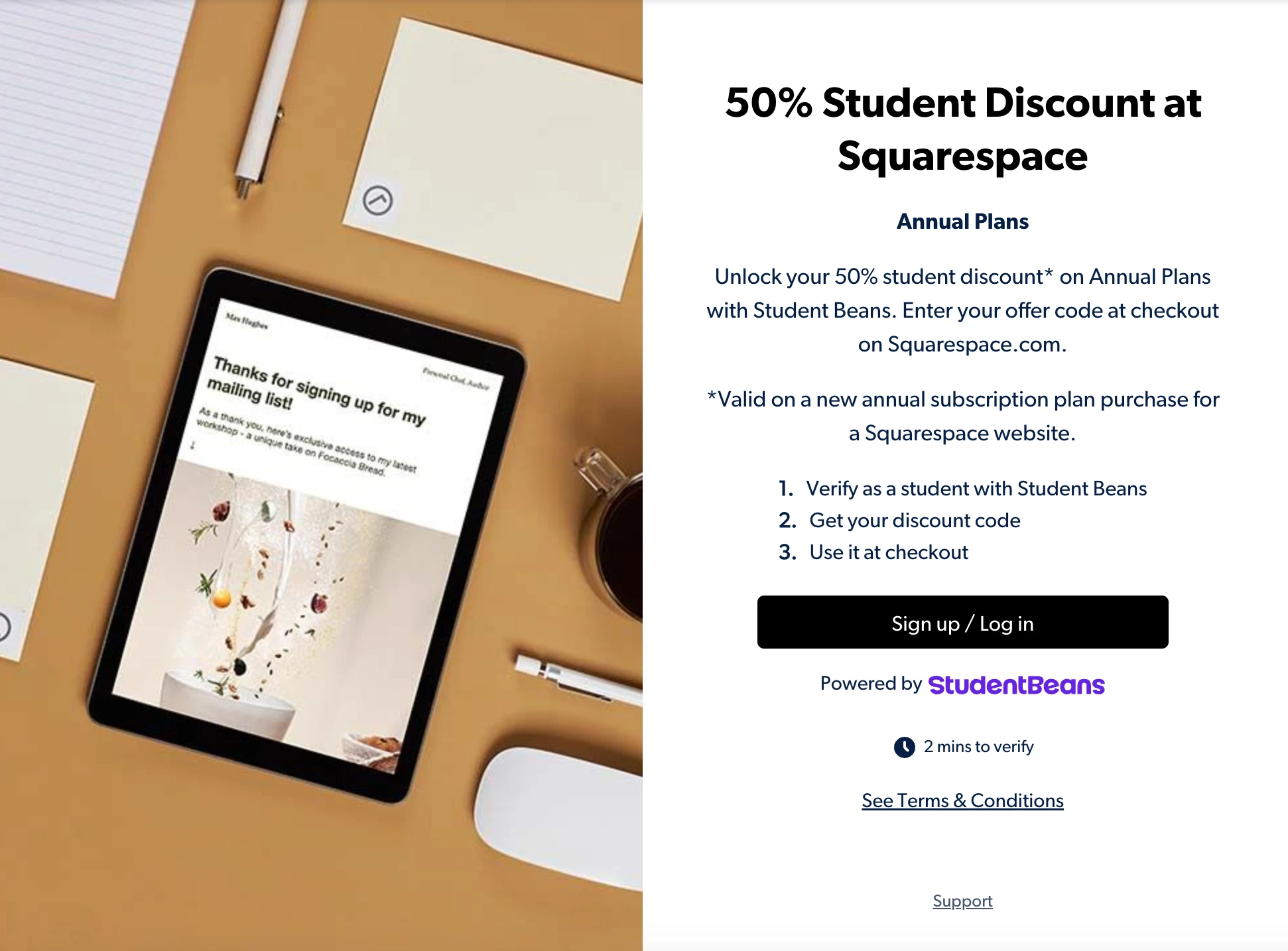 squarespace student discount