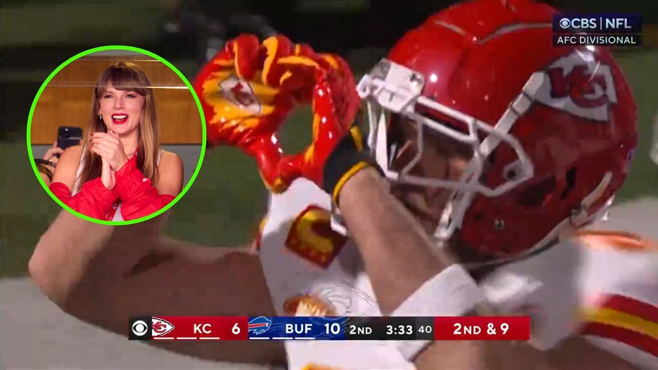 travis kelce taylor swift heart