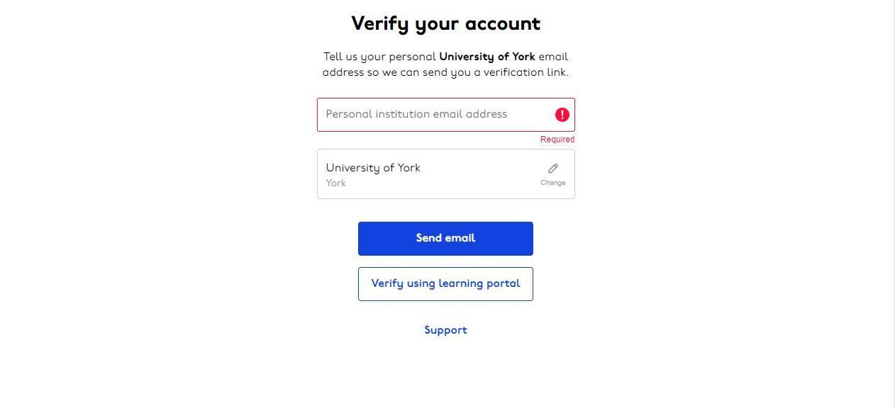 Unidays email authentication