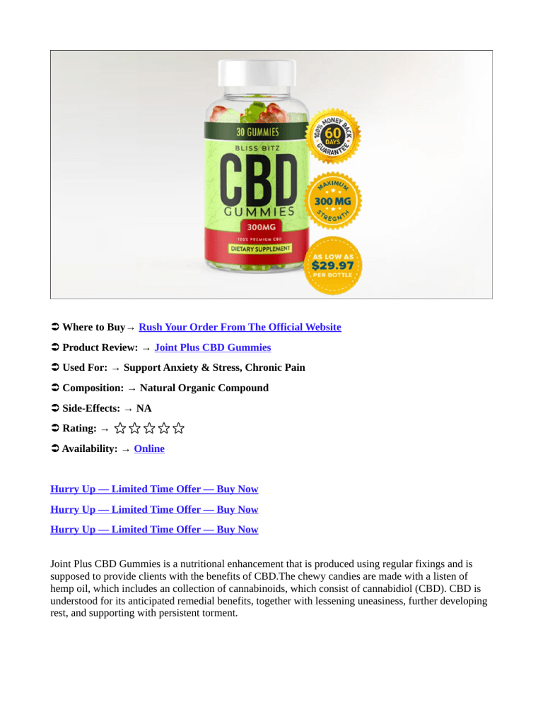 joint plus cbd gummies amazon