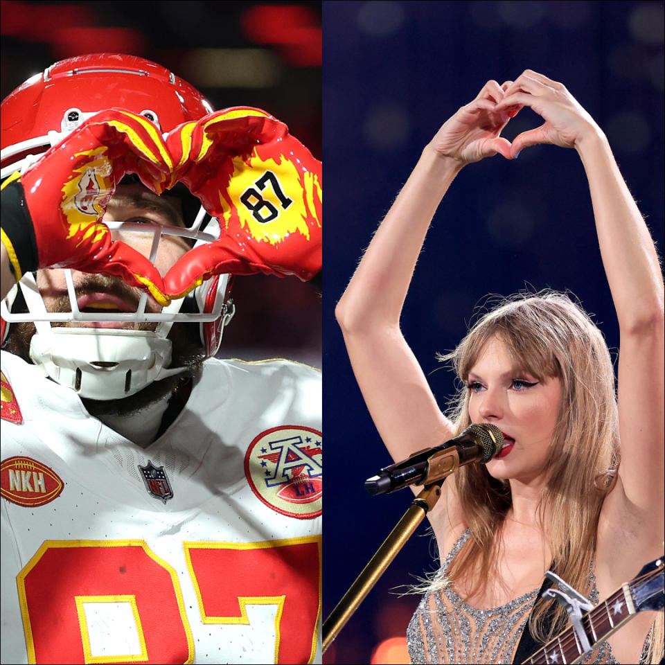 travis kelce taylor swift heart