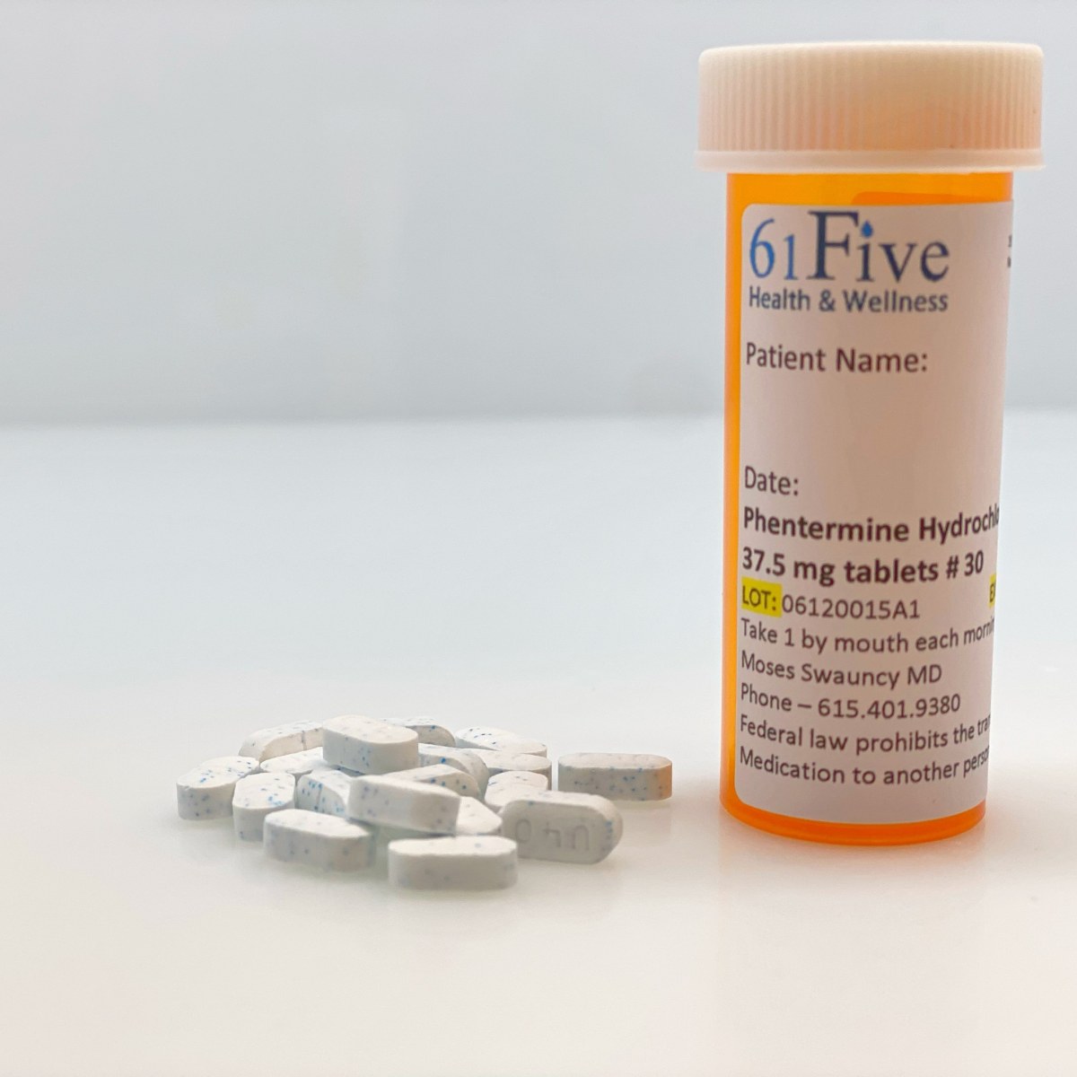 Phenemine 37.5 Mg Diet Pills – Fast Acting Fat Burner & Appetite Suppressant – 60 Capsules