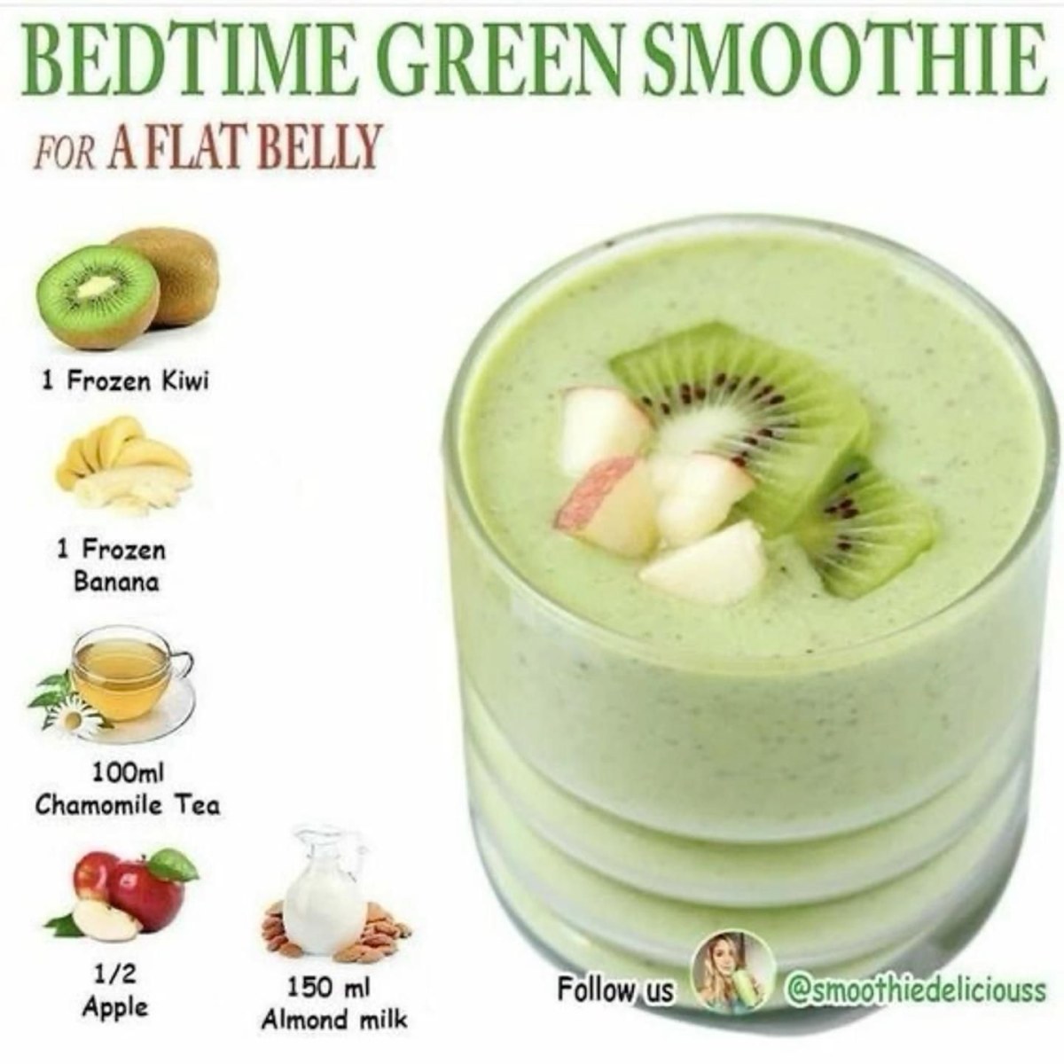 Person looking at their stomach in the mirror, holding a smoothie, noticing small changes